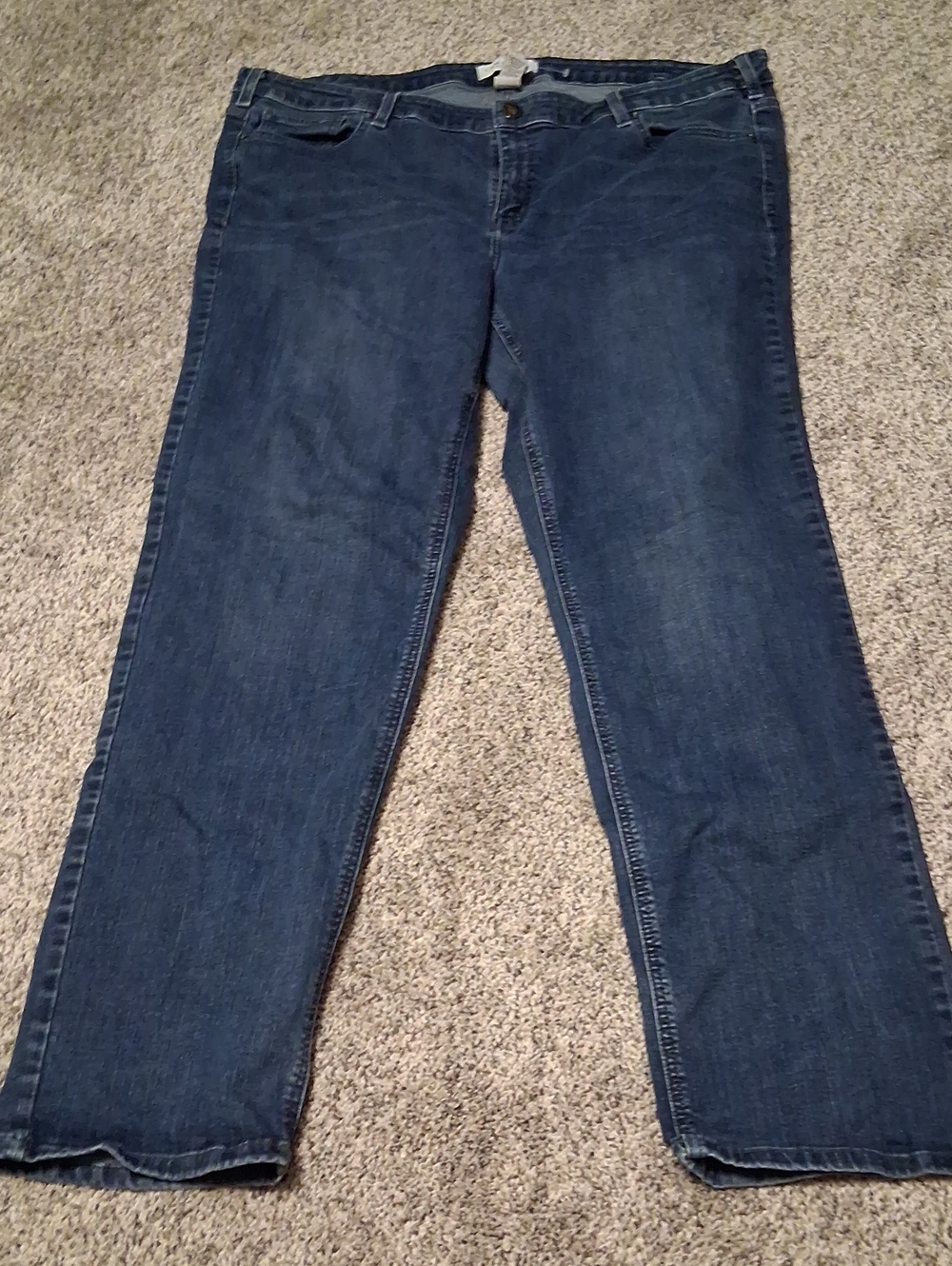 Lane Bryant Straight Leg Dark Blue Stretch Jeans